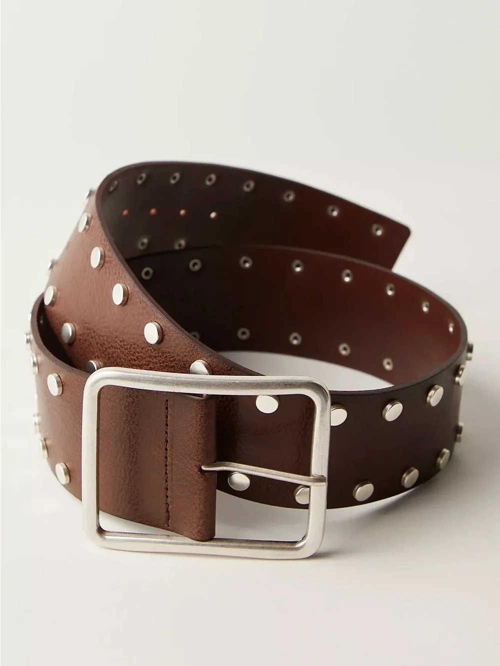 NWT Free People Hex Studded Hip Belt Espresso